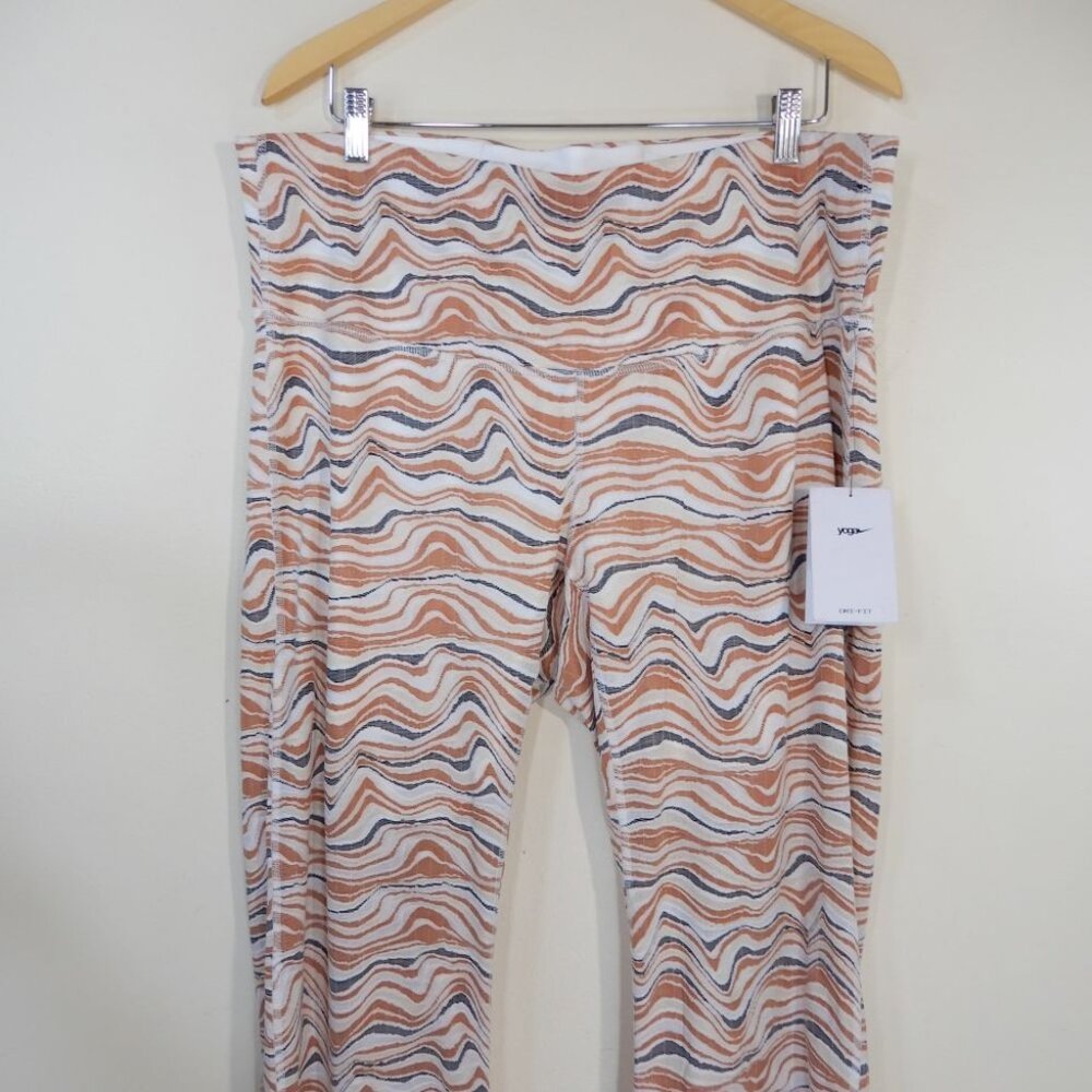 NIKE Yoga Luxe Fit & Flare Full Length Pants Size 2X Dark Russet White NEW $115 - Picture 6 of 12